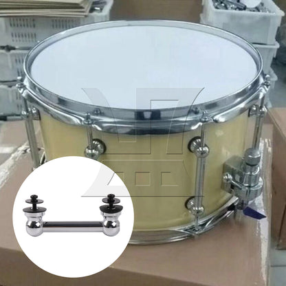 BQLZR Aluminum Double End Drum Lug Percussion 2.6 Inch with Screw Rubber Pads Kit