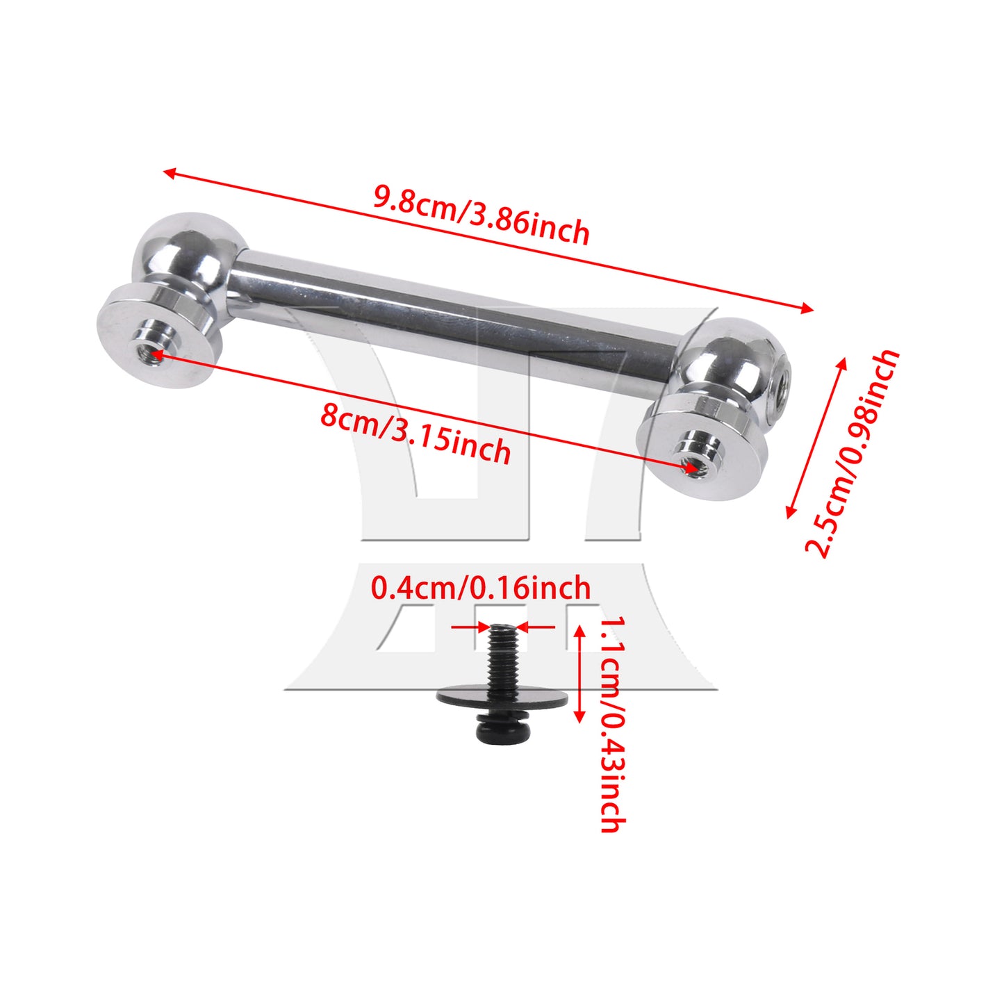 BQLZR Drum Lug Double End Set for Percussion Snare 3.15 Inch with Mounting Screws