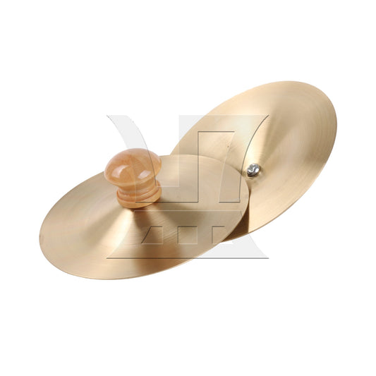 2 Pieces Mini Belly Dance Finger Hand Cymbals for Party 3.54 Inch Dia Golden