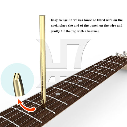 Guitar Fret Tool Guitar Accessory 4.72" x 0.28" Professional Repairing Punch