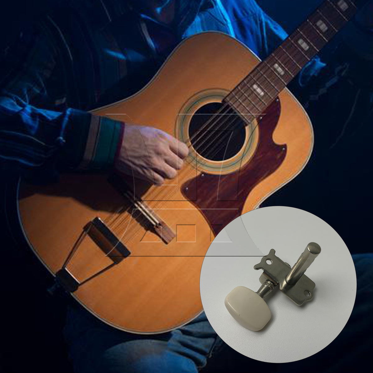 BQLZR 1pc Guitar Tuners String Tuning Pegs Silver Right For Classic Guitar