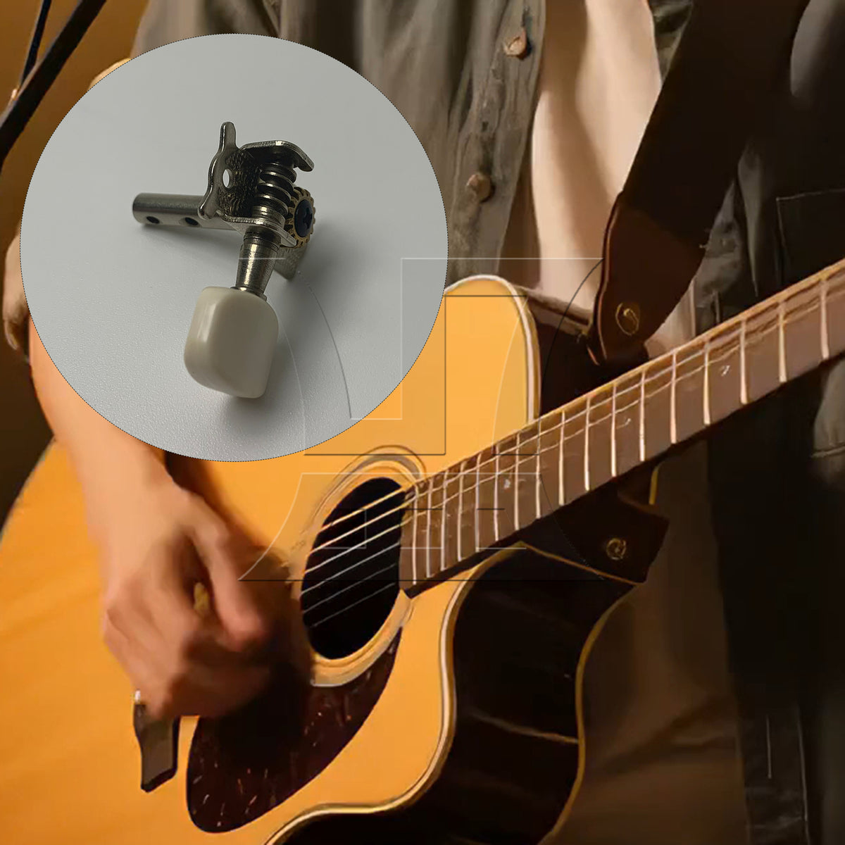 BQLZR 1pc Guitar Tuners String Tuning Pegs Silver Left For Classic Guitar