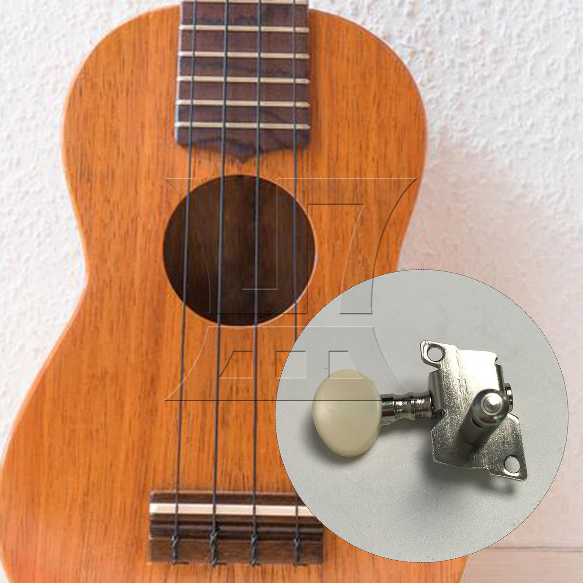 BQLZR 1pc Ukulele Tuning Peg Right Chrome for Professional Practice Instrument Accessories