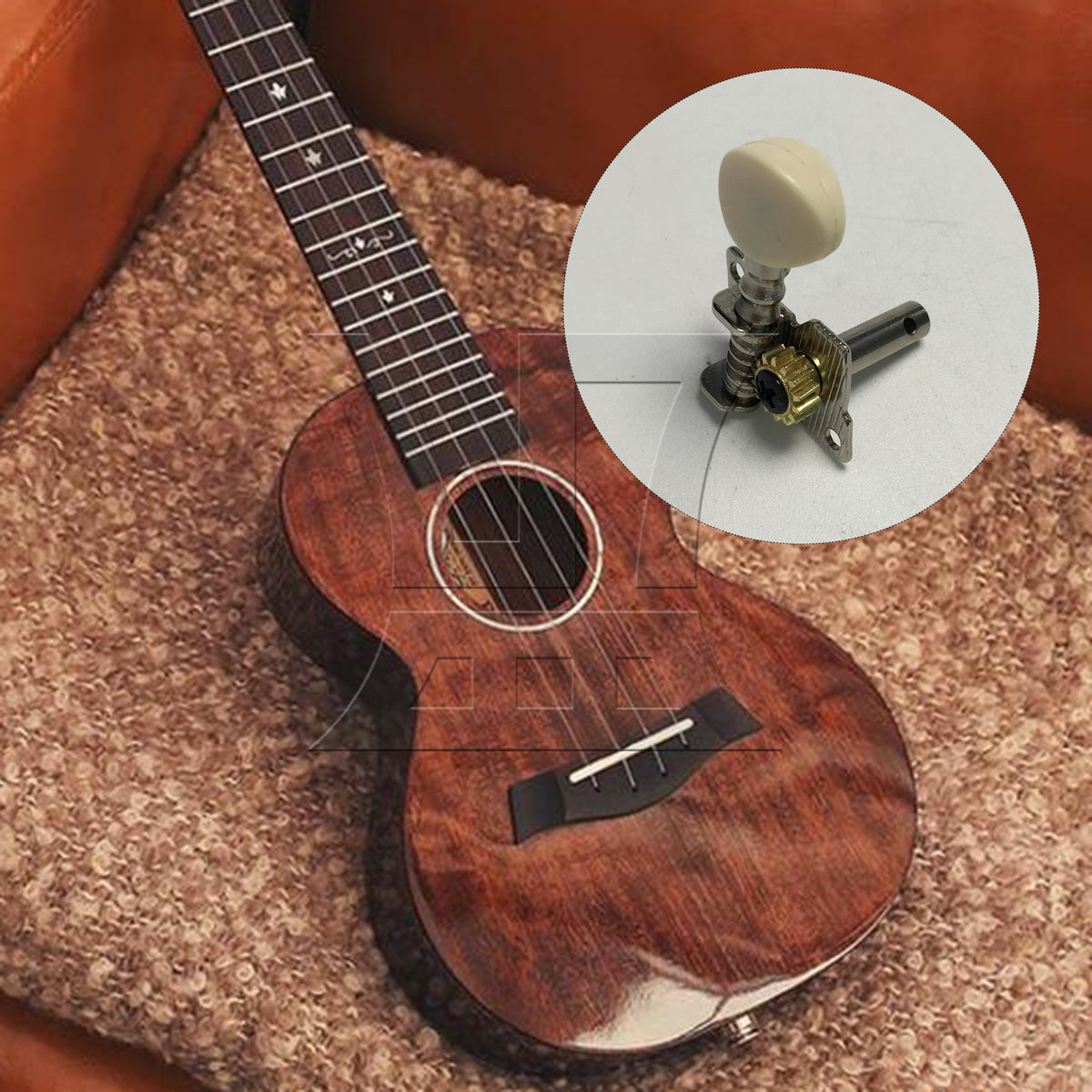 BQLZR 1pc Ukulele Tuning Peg Right Chrome for Professional Practice Instrument Accessories