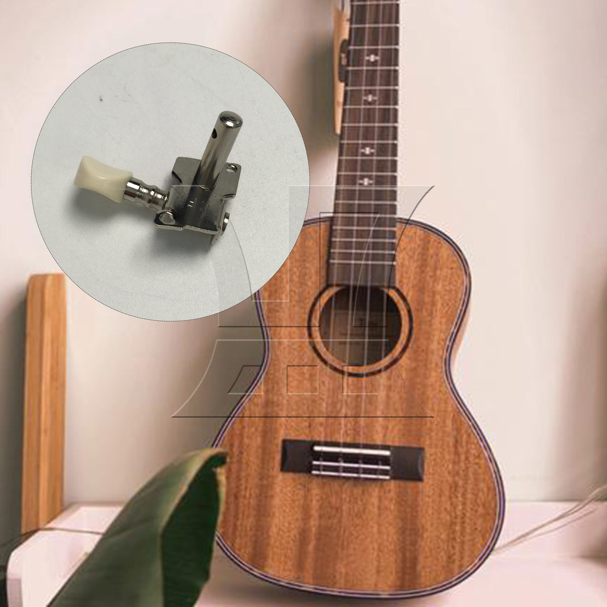 BQLZR 1pc Ukulele Tuning Peg Left Chrome for Professional Practice Instrument Accessories
