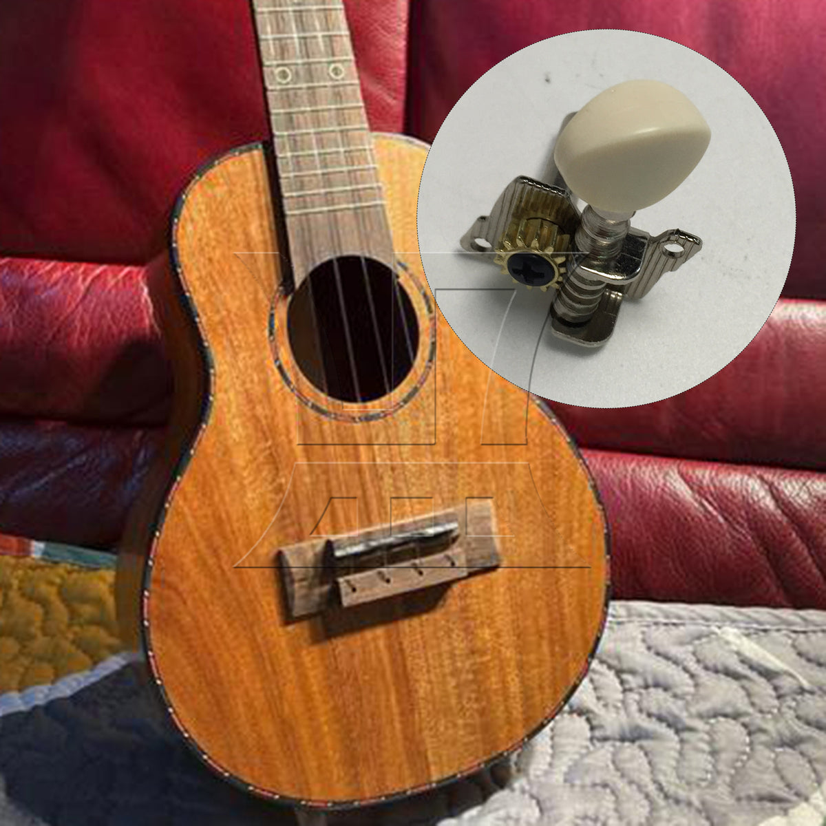 BQLZR 1pc Ukulele Tuning Peg Left Chrome for Professional Practice Instrument Accessories