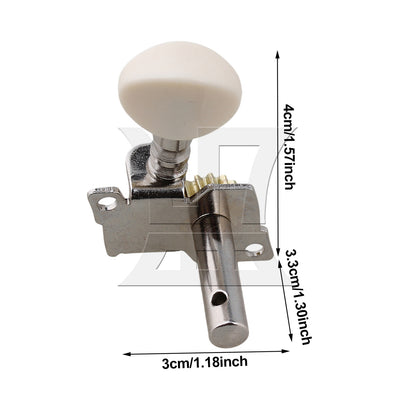 BQLZR 1pc Ukulele Tuning Peg Left Chrome for Professional Practice Instrument Accessories