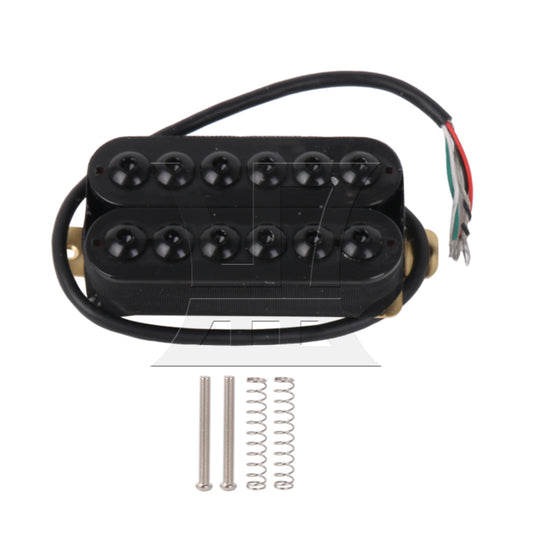 BQLZR 1pc Electric Guitar Double Coil Board Pickup Black Black Wire for Eliminating Noise