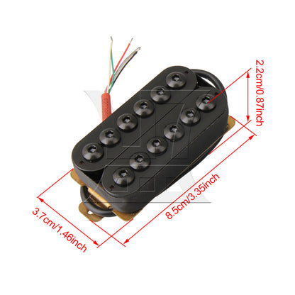 BQLZR 1pc Electric Guitar Double Coil Board Pickup Black Black Wire for Eliminating Noise