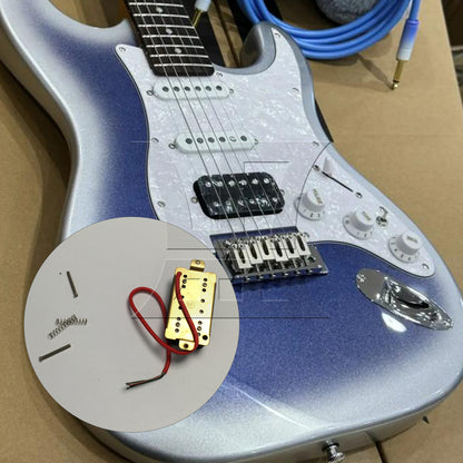 BQLZR 1pc Electric Guitar Double Coil Board Pickup Black Red Wire Musical Instrument Accessories