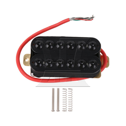 BQLZR 1pc Electric Guitar Double Coil Board Pickup Black Red Wire Musical Instrument Accessories