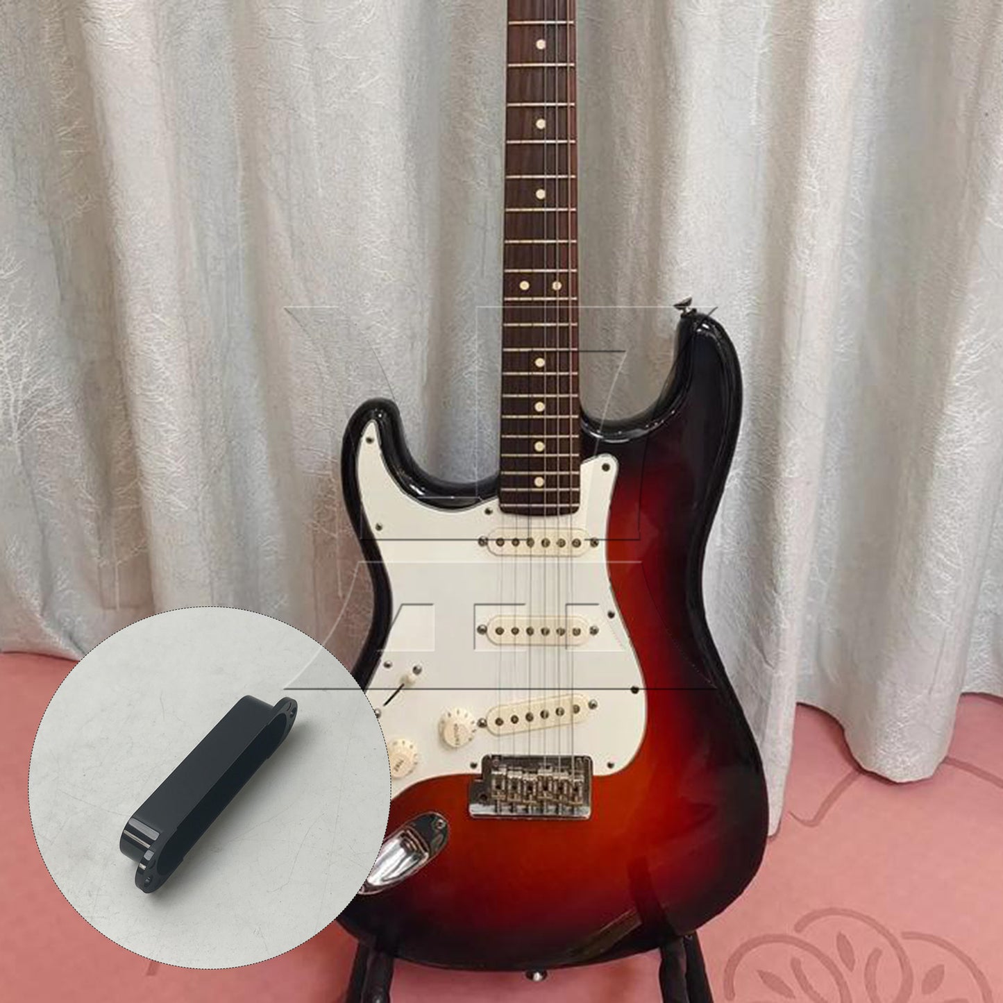 BQLZR 1pc Electric Guitar Single Coil Pickup Cover Easy to Install and Disassemble 2.99 Inch Hole Spacing
