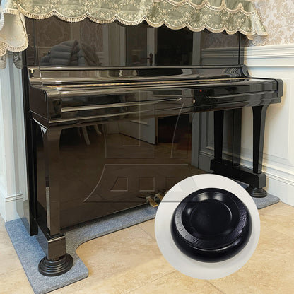 BQLZR 1pc Solid Wood Grand Piano Caster Cup Black for Double Wheel Upright Piano