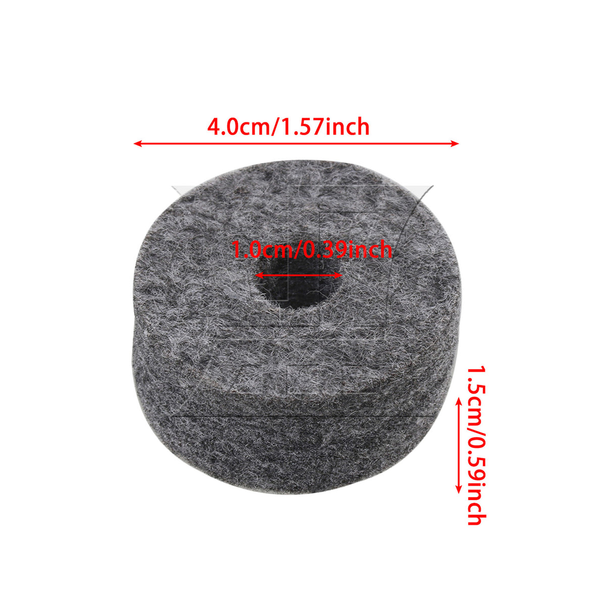 BQLZR 1pc Cymbal Stand Drum Felt Washer 15mm Thick Black for Drum Kit Repair Replacement Parts