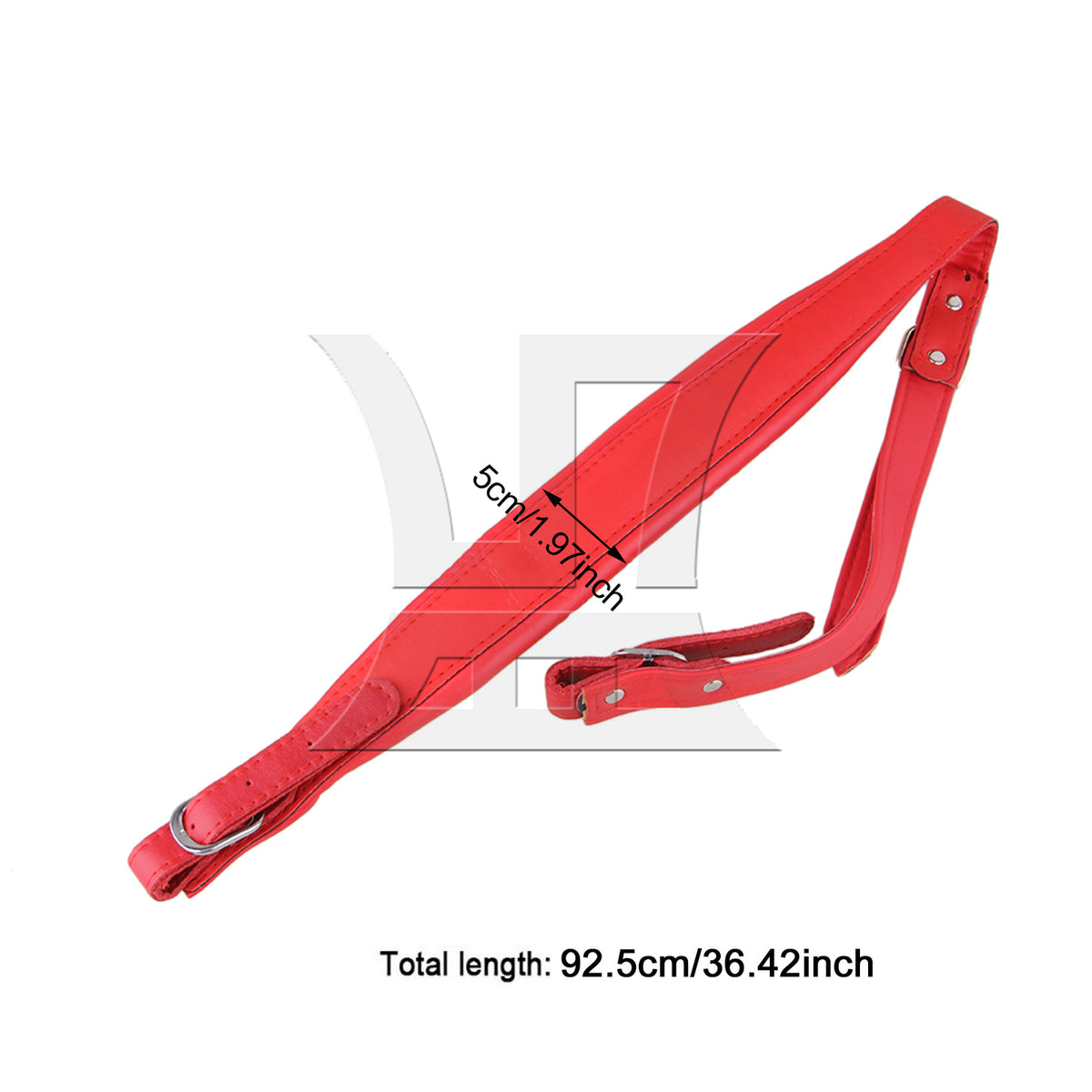 BQLZR 1pc Artificial Leather Accordion Strap Red for Accordion Strap Replacement