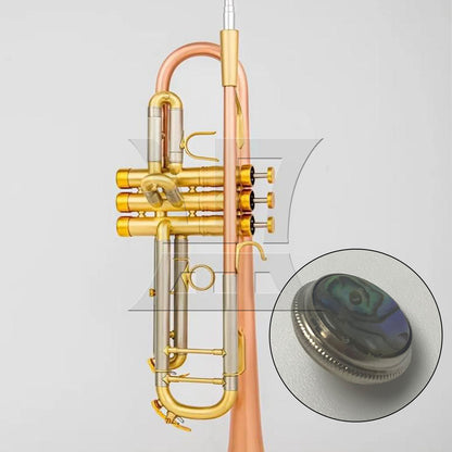 BQLZR 1pc Abalone Shell Trumpet Finger Key Button for Trumpet Replacement and Repair