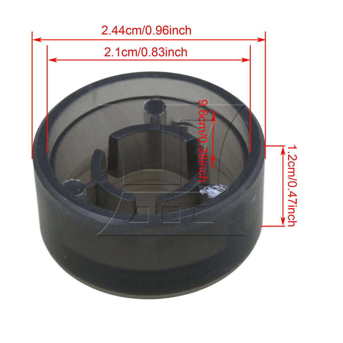 BQLZR 1pc Electric Guitar Effect Pedal Knob Cap Black Nail Cap