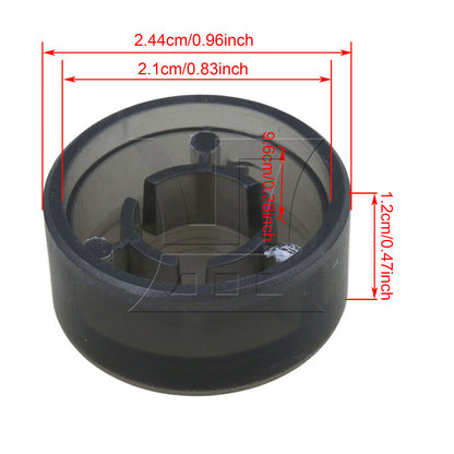 BQLZR 1pc Electric Guitar Effect Pedal Knob Cap Black Nail Cap