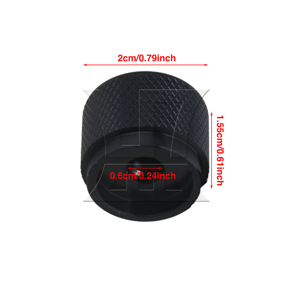 BQLZR 1pc Guitar Volume Tone Control Knob 20 x 15.5 x 6mm Black Electric Guitar Potentiometer Knob Cap