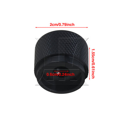 BQLZR 1pc Guitar Volume Tone Control Knob 20 x 15.5 x 6mm Black Electric Guitar Potentiometer Knob Cap