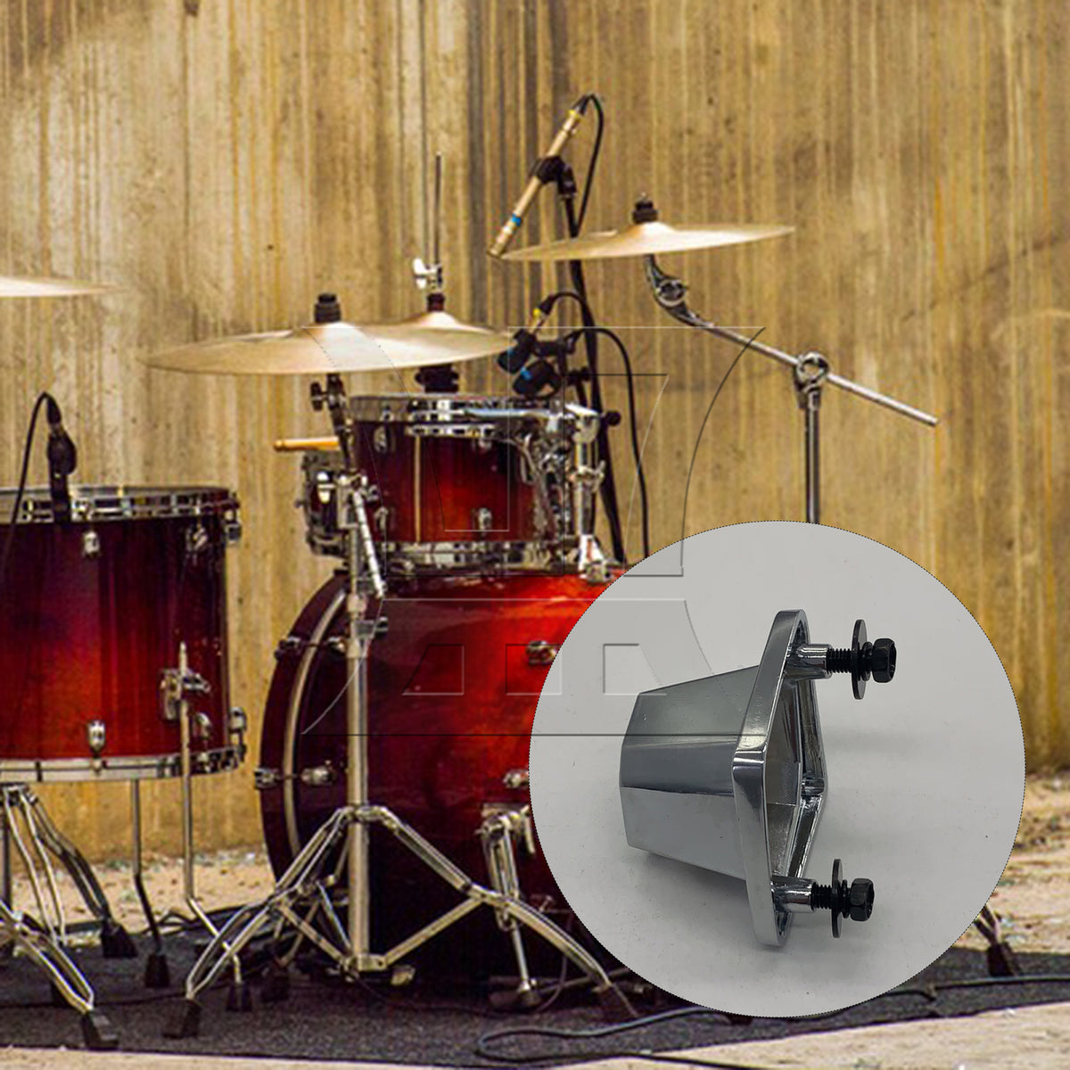 BQLZR 1pc Floor Tom Drum Leg Bracket Silver Drum Jazz Drum Seat Bracket Accessories