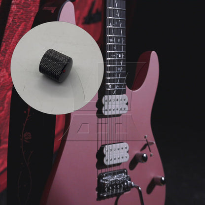 BQLZR 1pc Guitar Tone Knob Black & Red For Guitar Repair Replacement