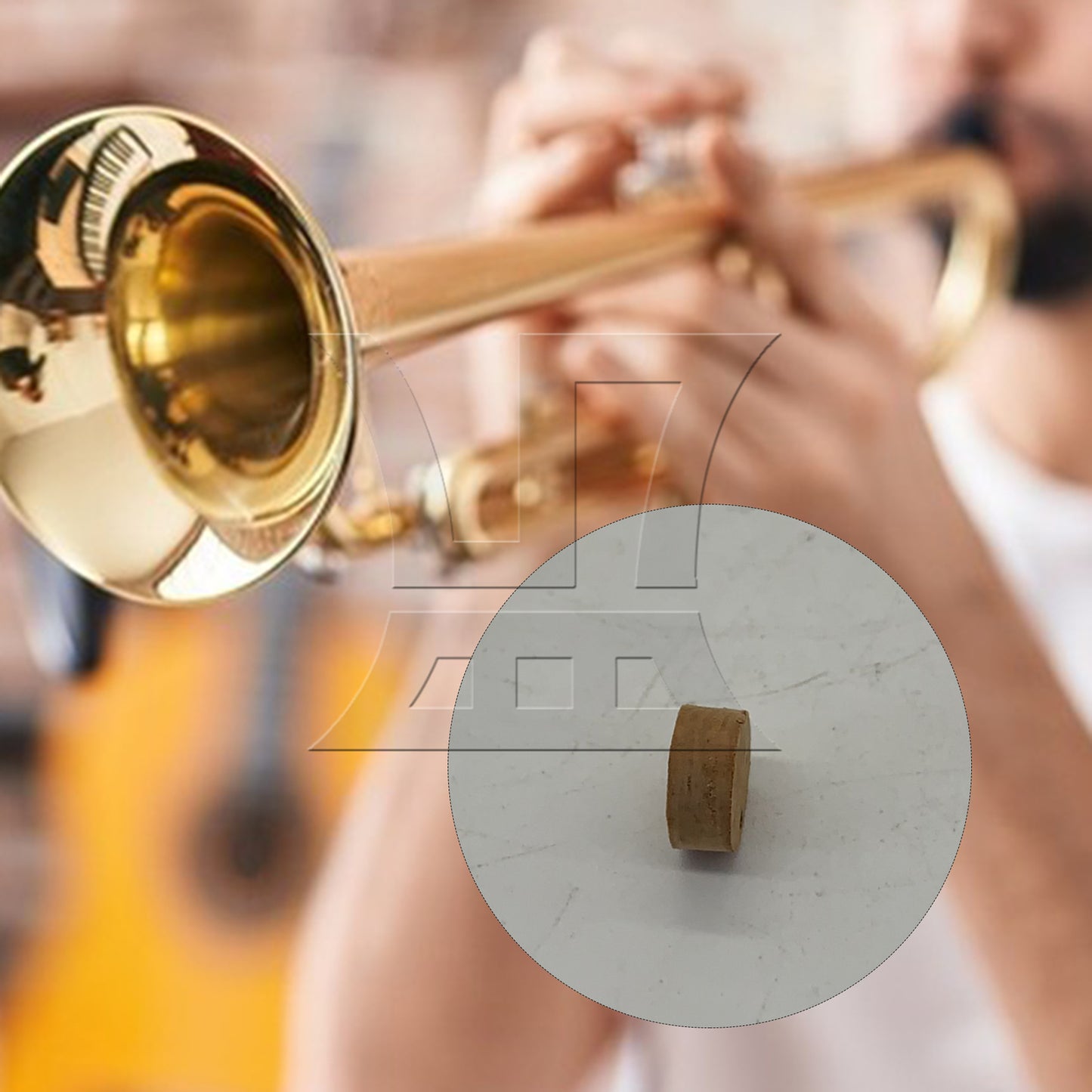 BQLZR 1pc Trombone Drain Valve Cork Pad For Small Trumpet Short Musical Instrument Repair Accessories