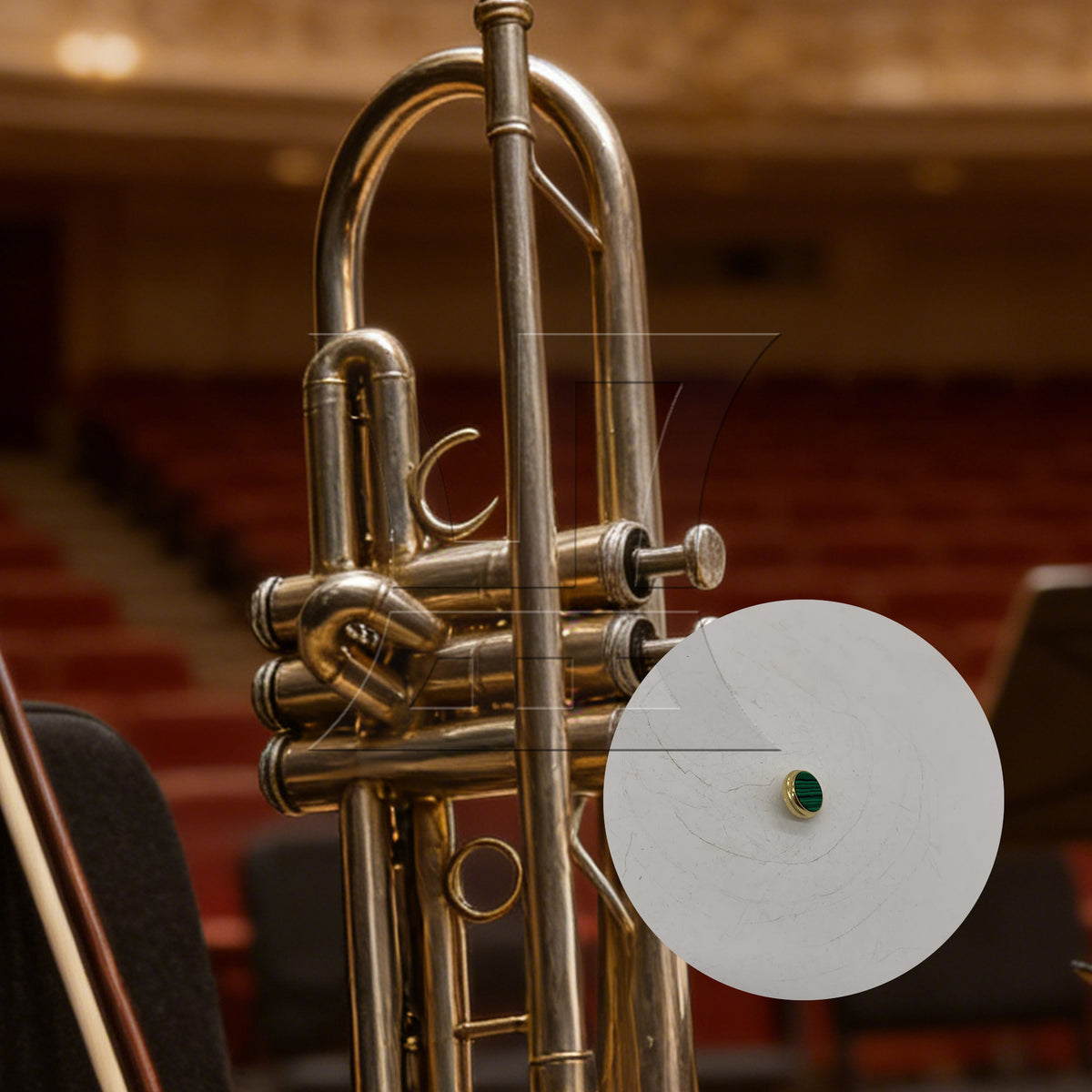 BQLZR 1pc Gold Green Trumpet Finger Button Musical Instrument Accessories