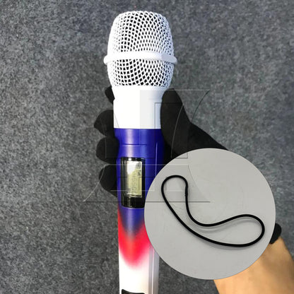 BQLZR 1pc Microphone Shockproof Frame Rubber Band Large Size Black For Microphone Bracket Fixing Installation