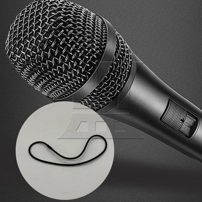BQLZR 1pc Microphone Shockproof Frame Rubber Band Large Size Black For Microphone Bracket Fixing Installation