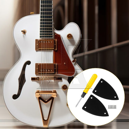 BQLZR 1pc Guitar Truss Rod Cover Triangle Black Electric Guitar Acoustic Guitar Head Adjusting Rod Cover Piece