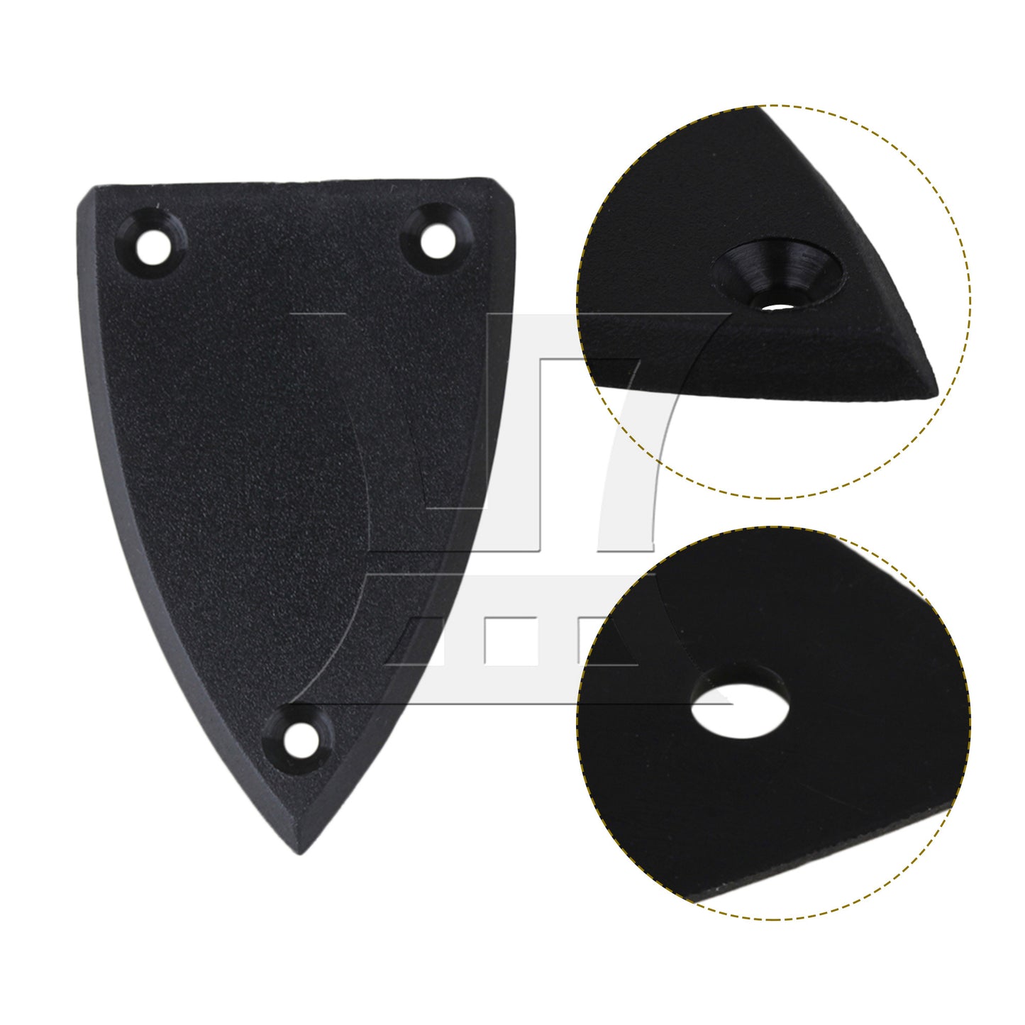 BQLZR 1pc Guitar Truss Rod Cover Triangle Black Electric Guitar Acoustic Guitar Head Adjusting Rod Cover Piece