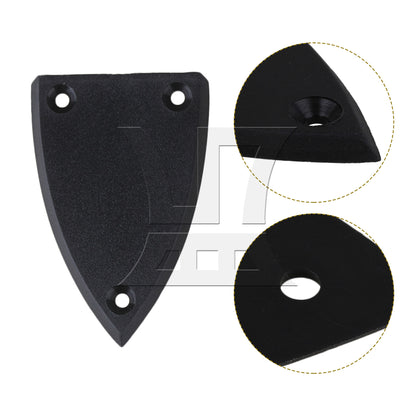 BQLZR 1pc Guitar Truss Rod Cover Triangle Black Electric Guitar Acoustic Guitar Head Adjusting Rod Cover Piece