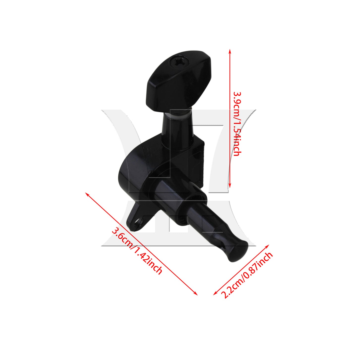 BQLZR 1pc Small Square Guitar String Tuner Peg Right Black for Electric Guitar