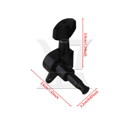 BQLZR 1pc Small Square Guitar String Tuner Peg Right Black for Electric Guitar