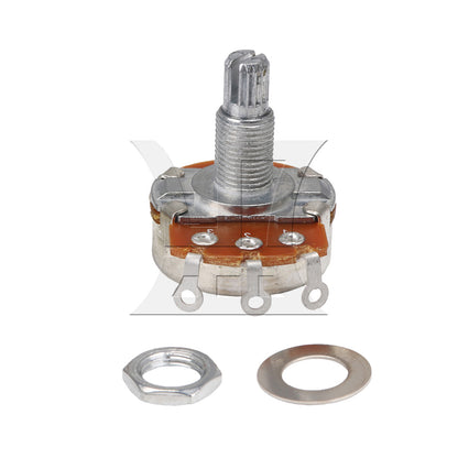 BQLZR 1pc Electric Guitar Potentiometer Shaft Length 18mm A500K Chrome for Electric Guitar Repair Replacement Parts