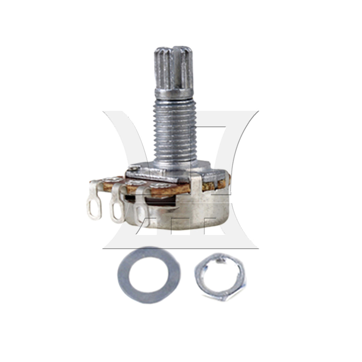 BQLZR 1pc A250K Tone Potentiometer Long Axis 18mm Chrome Color for Guitar Volume Tone Adjustment Potentiometer