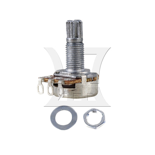 BQLZR 1pc A250K Tone Potentiometer Long Axis 18mm Chrome Color for Guitar Volume Tone Adjustment Potentiometer
