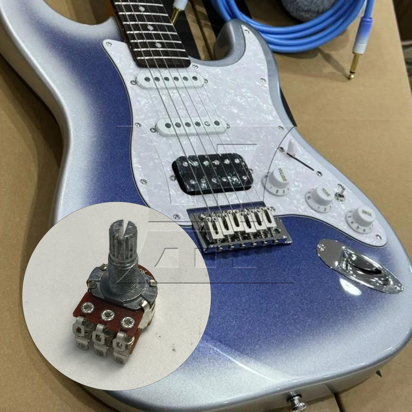 BQLZR 1pc Dual Deck MN250K Guitar Potentiometer for Volume Potentiometer