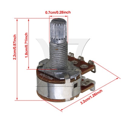 BQLZR 1pc Dual Deck MN250K Guitar Potentiometer for Volume Potentiometer