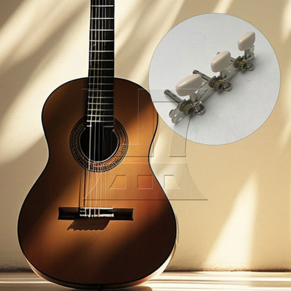 BQLZR 1pc Classical Guitar Tuning Peg Nickel Right Classical Guitar Winder Buttons