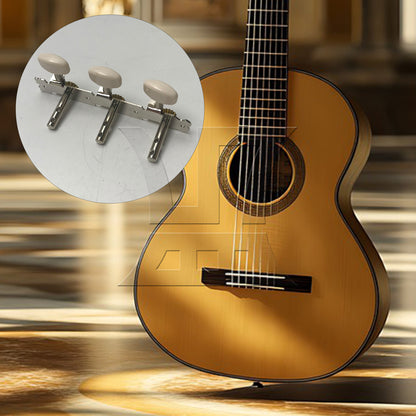 BQLZR 1pc Classical Guitar Tuning Peg Nickel Right Classical Guitar Winder Buttons