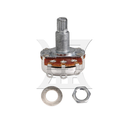 BQLZR 1pc Electric Guitar Potentiometer Knob Long Axis 18mm A250K Chrome For Guitar Repair Replacement