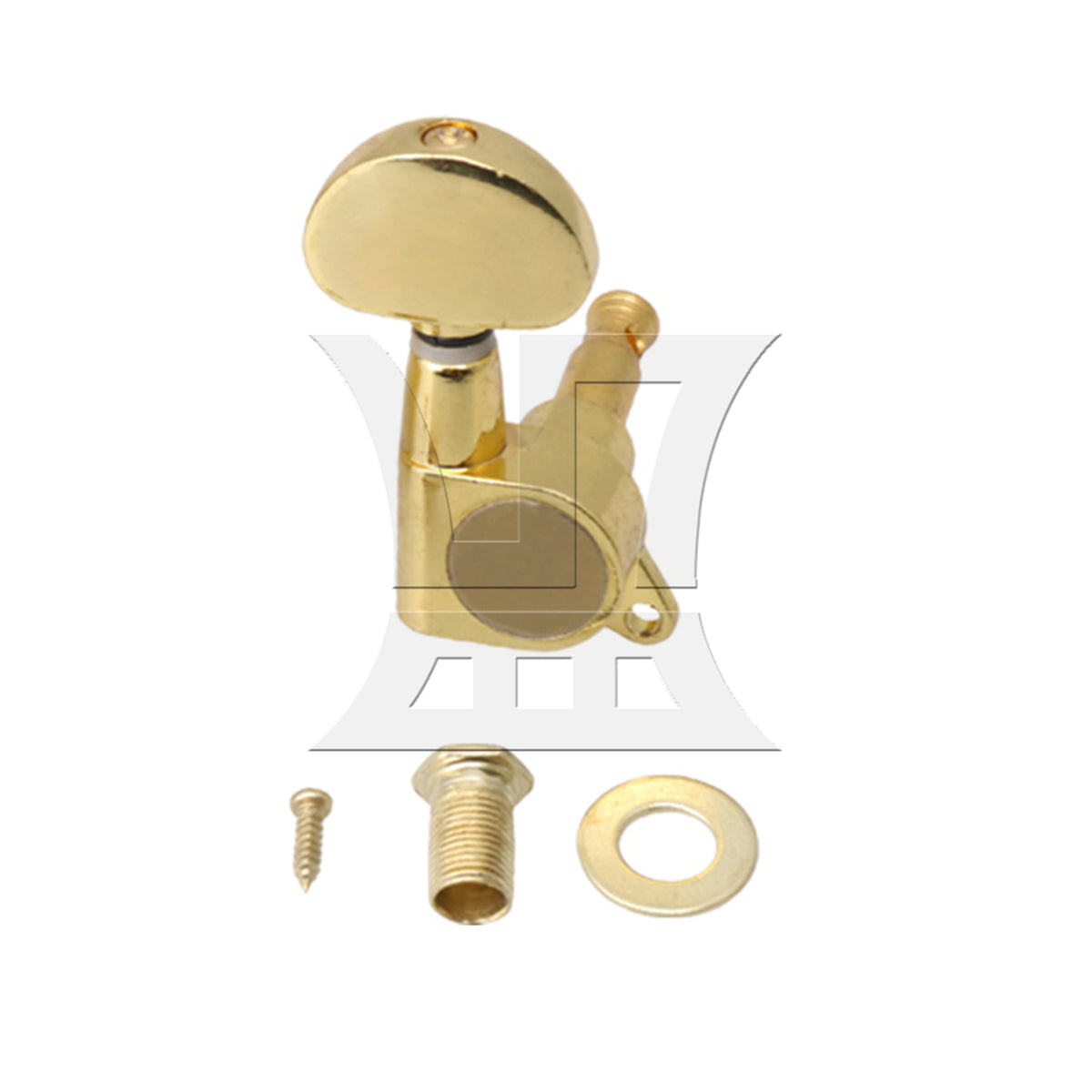 BQLZR 1pc String Tuning Peg Semicircular Golden Right Fully Closed Knob of Electric Guitar