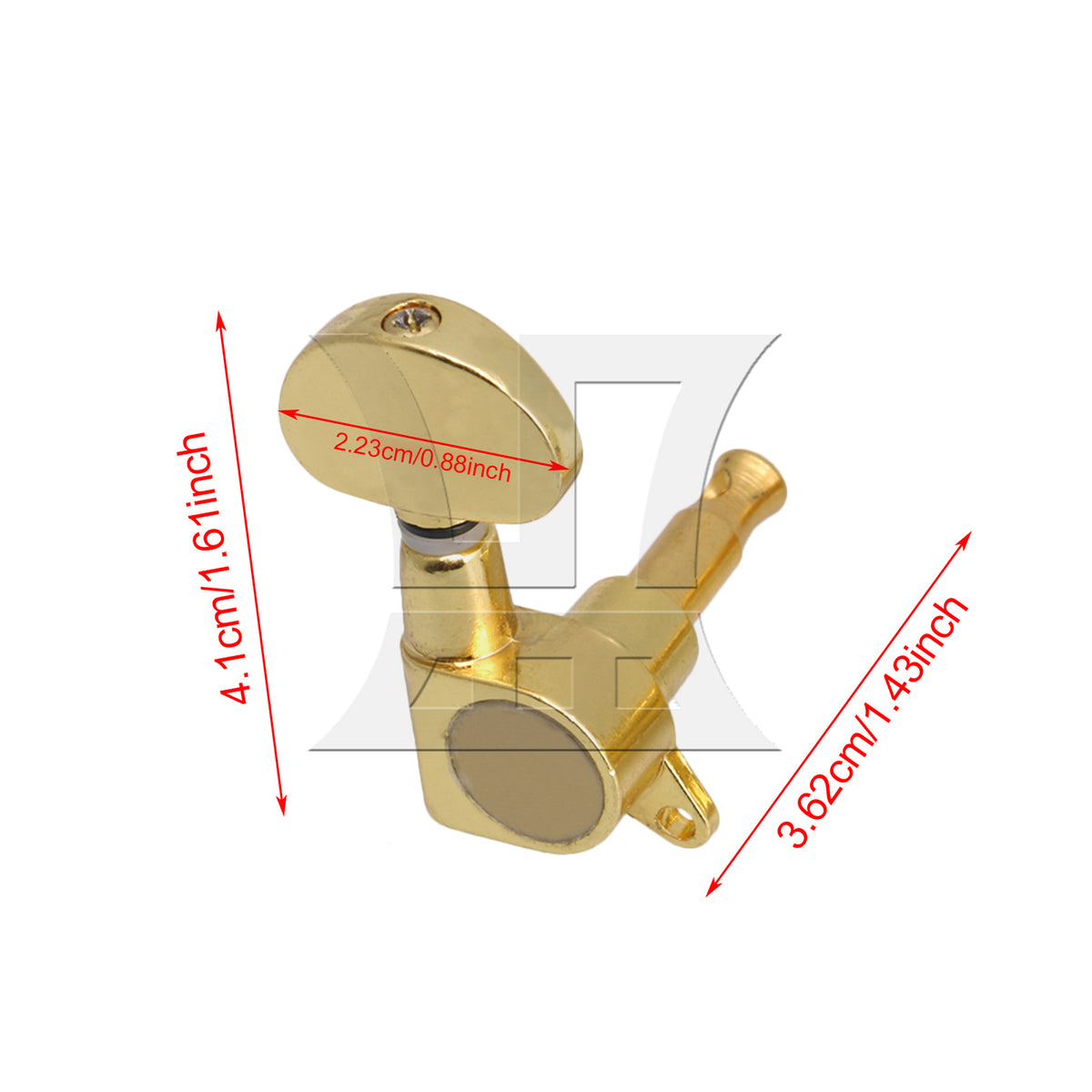 BQLZR 1pc String Tuning Peg Semicircular Golden Right Fully Closed Knob of Electric Guitar
