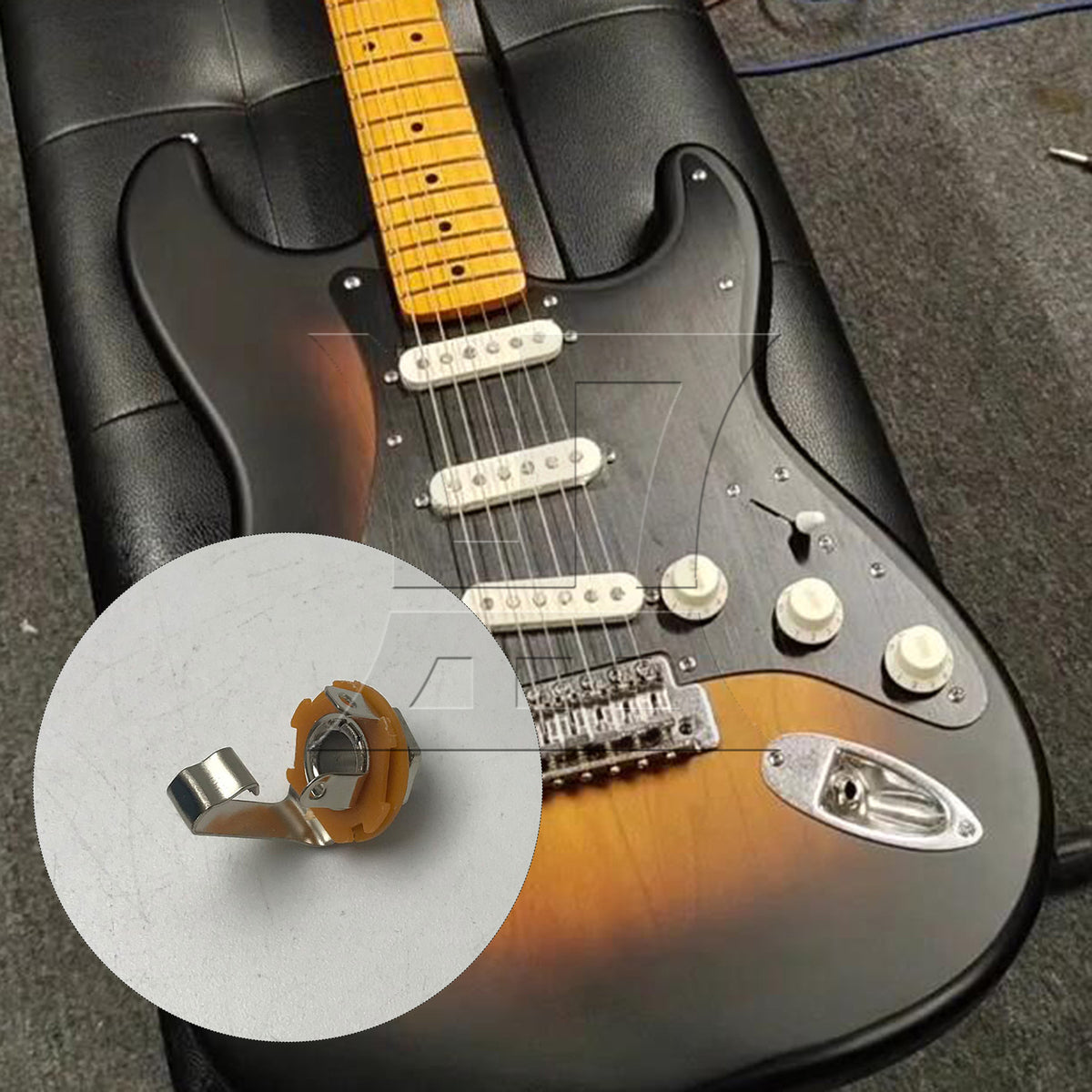BQLZR 1pc Female Guitar Mono Socket Panel Mount Jack 6.35mm Mono Dc Socket Guitar Effector Audio Interface