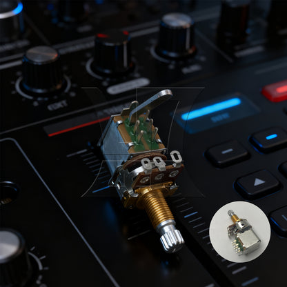 BQLZR 1pc Pull Potentiometer Long Axis 18MM Volume Knob B500K Gold for ElectricGuitar Bass