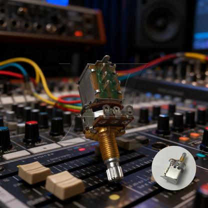 BQLZR 1pc Pull Potentiometer Long Axis 18MM Volume Knob B500K Gold for ElectricGuitar Bass