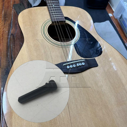 BQLZR 1pc Folk Guitar Ebony Bridge Pin Black & White For Guitar Repair Replacement