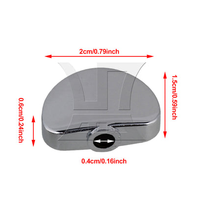 BQLZR 1pc Semicircular Guitar Tuning Peg Button Alloy Silver for Guitar Tuning Button Handle